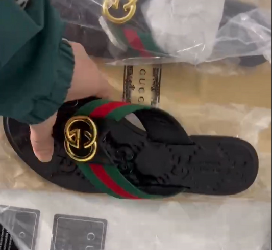 Gucci Patent Leather Flip-Flops